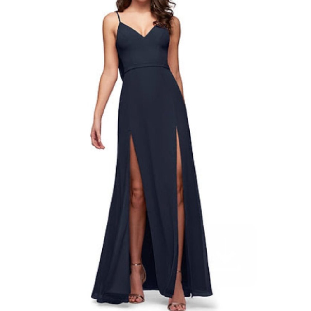 Azazie Candice Bridesmaid Dress in Dark Navy
